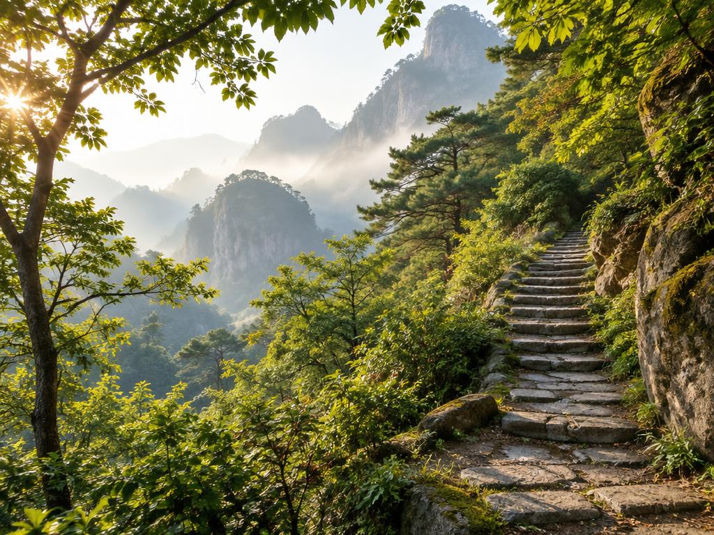 森林石阶亲子徒步