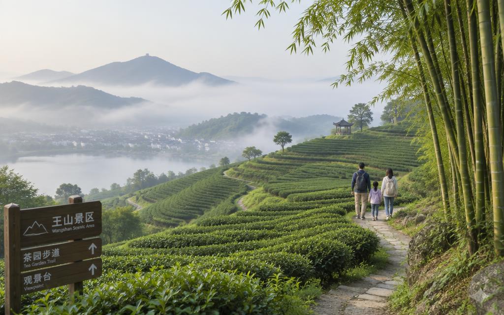 茶园竹林休闲遛娃